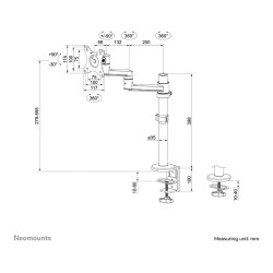 Neomounts DS60-425BL1 Tischhalterung für 17-27' Bildschirme - Schwarz — Buy in Cyprus with Fast Delivery