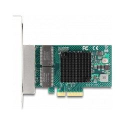 PCI Express x4 Netzwerkkarte Gigabit LAN 4 x RJ45 BCM — Buy in Cyprus with Fast Delivery