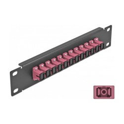 Delock 10? LWL Patchpanel 12 Port SC Simplex violett 1 HE schwarz — Buy in Cyprus with Fast Delivery