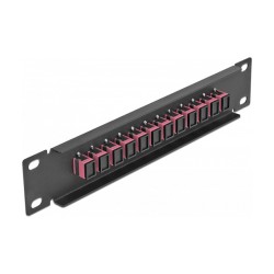 Delock 10? LWL Patchpanel 12 Port SC Simplex violett 1 HE schwarz — Buy in Cyprus with Fast Delivery
