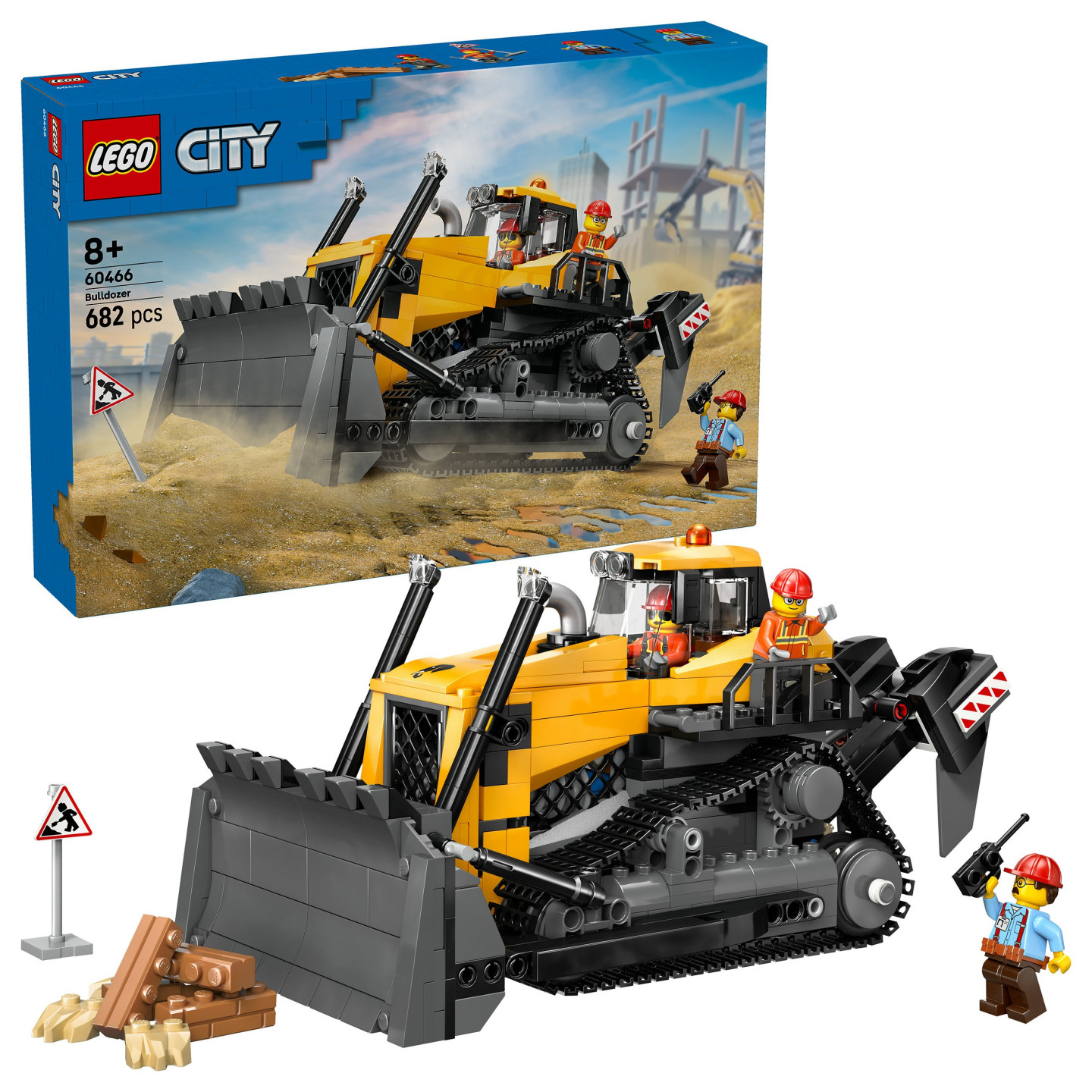LEGO 60466 City Gelber Bulldozer mit Frontlader — Buy in Cyprus with Fast Delivery