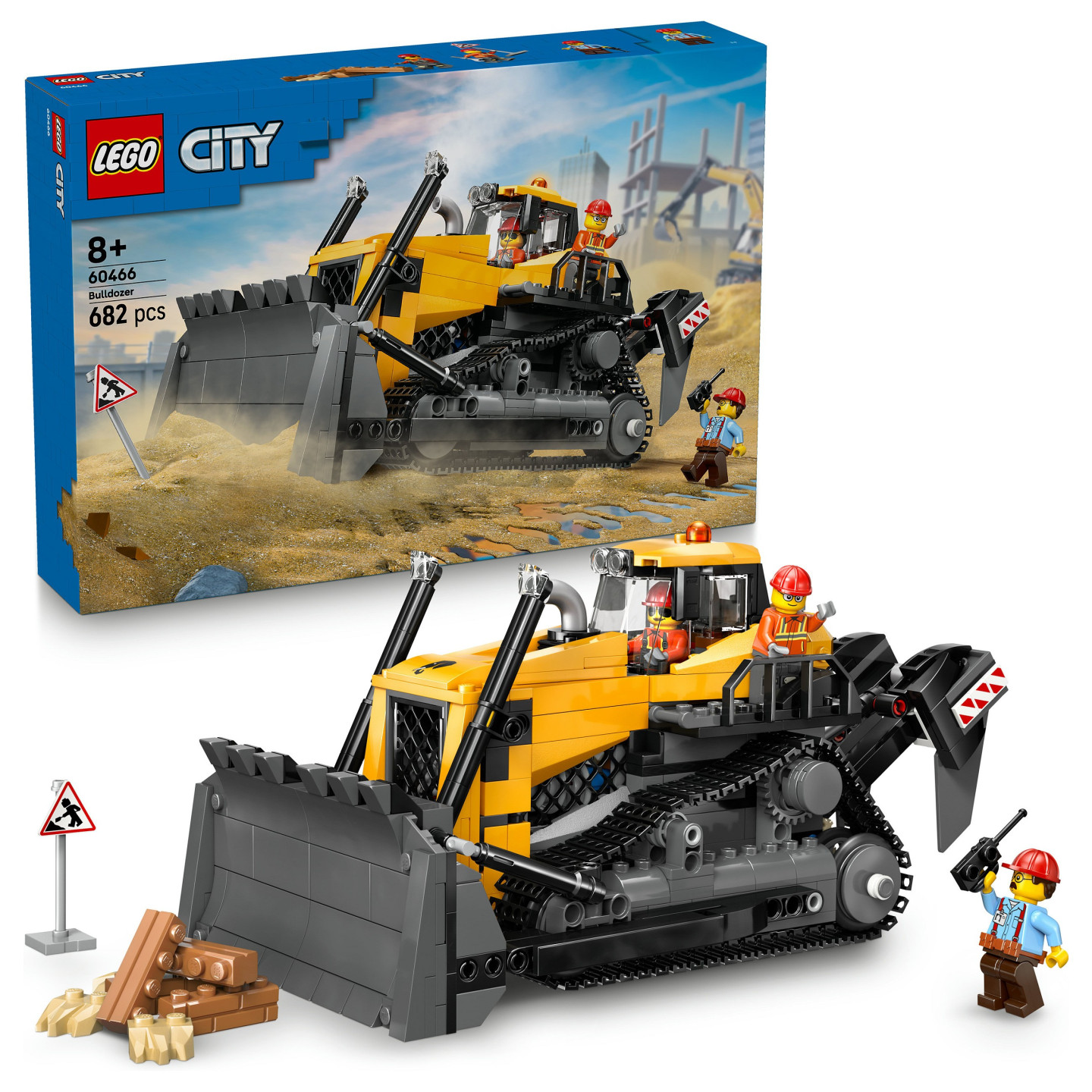 LEGO 60466 City Gelber Bulldozer mit Frontlader — Buy in Cyprus with Fast Delivery