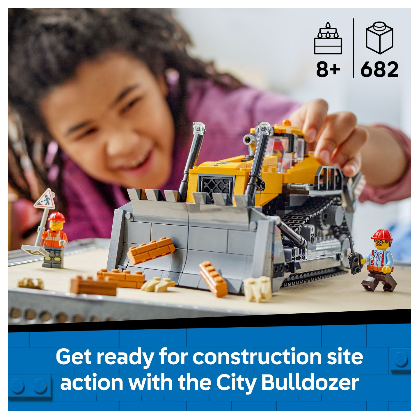 LEGO 60466 City Gelber Bulldozer mit Frontlader — Buy in Cyprus with Fast Delivery