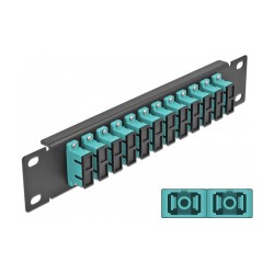 Delock 10? LWL Patchpanel 12 Port SC Duplex aqua 1 HE schwarz — Buy in Cyprus with Fast Delivery