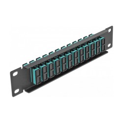 Delock 10? LWL Patchpanel 12 Port SC Duplex aqua 1 HE schwarz — Buy in Cyprus with Fast Delivery
