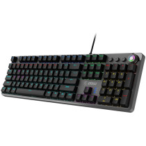 MSI Forge GK-310 RED Gaming Keyboard - GK-310 - Wired USB, Mechanical, RGB, German QWERTY, Black