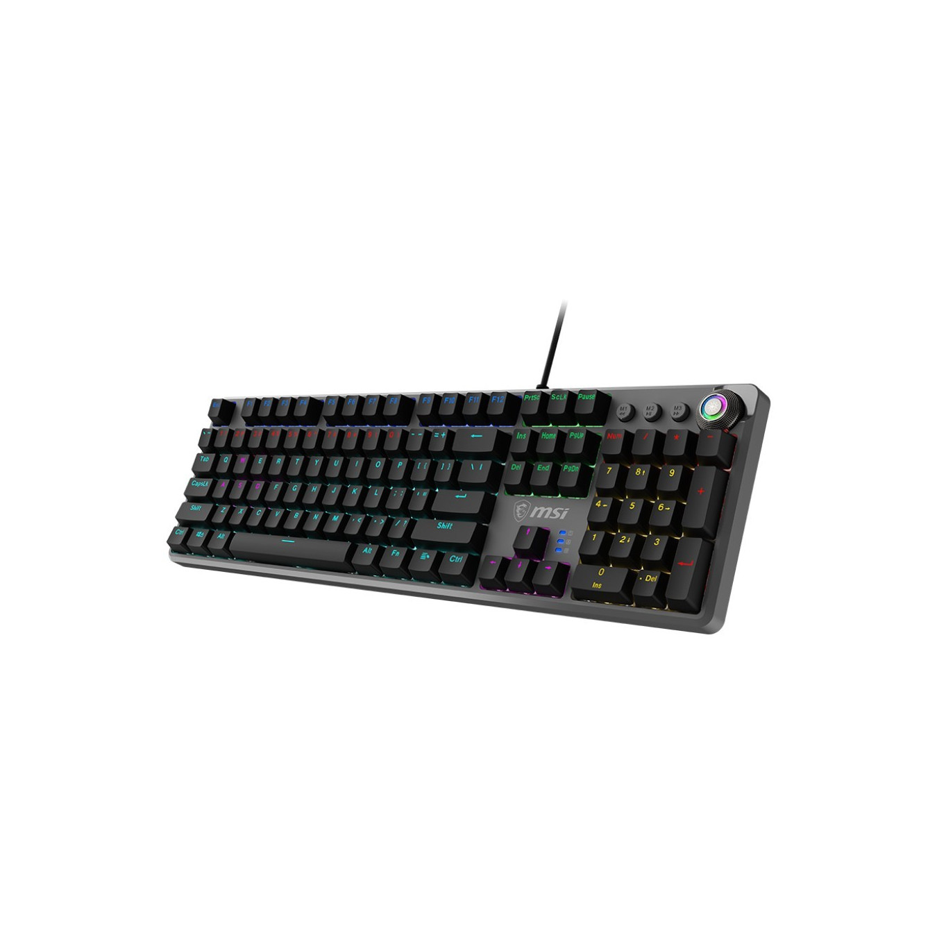 MSI Forge GK-310 RED Gaming Keyboard - GK-310 - Wired USB, Mechanical, RGB, German QWERTY, Black