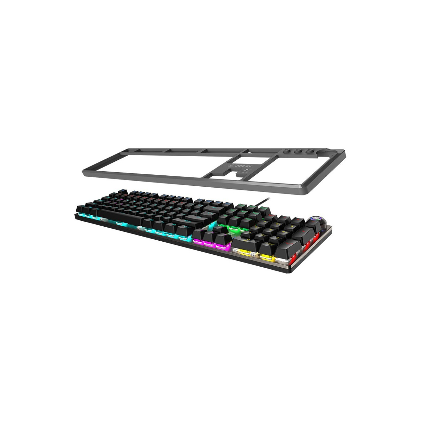 MSI Forge GK-310 RED Gaming Keyboard - GK-310 - Wired USB, Mechanical, RGB, German QWERTY, Black