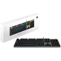 MSI Forge GK-310 RED Gaming Keyboard - GK-310 - Wired USB, Mechanical, RGB, German QWERTY, Black