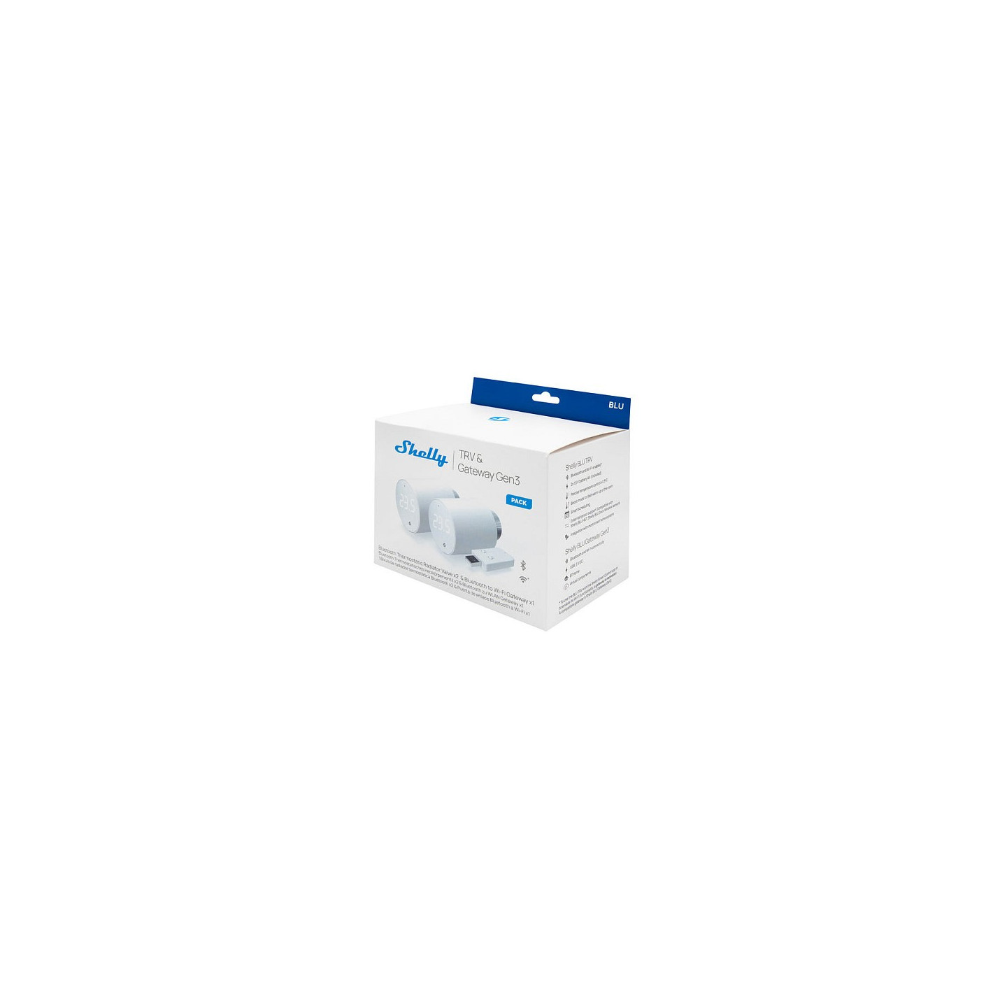 Shelly Plug & Play '2x Blu TRV & Blu Gateway Gen3' Heizkörperthermostat + Gateway — Buy in Cyprus with Fast Delivery