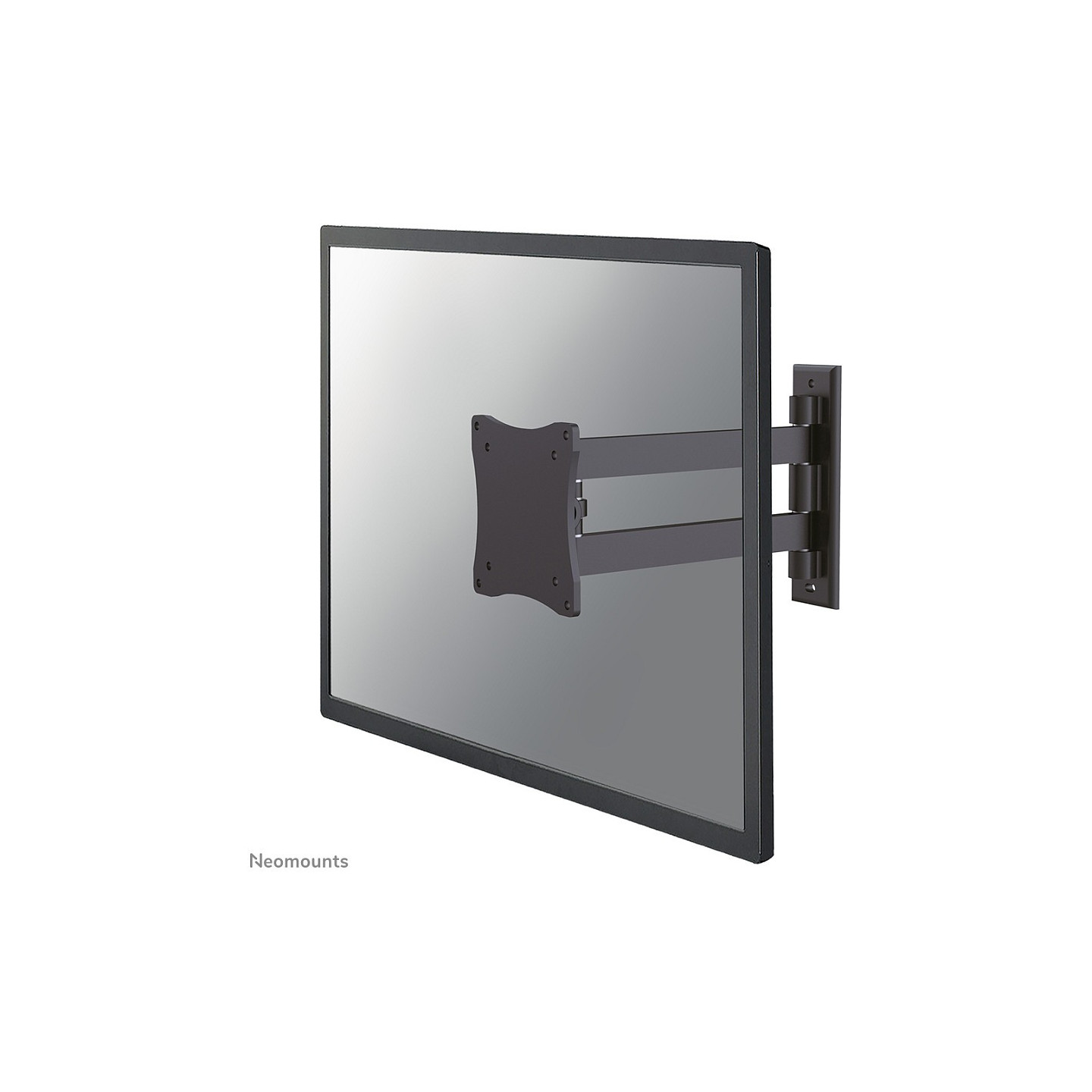 Wandhalterung mit zwei Drehpunkten für Flachbildschirme bis 27' (69 cm) 15KG FPMA-W820BLACK Neomounts