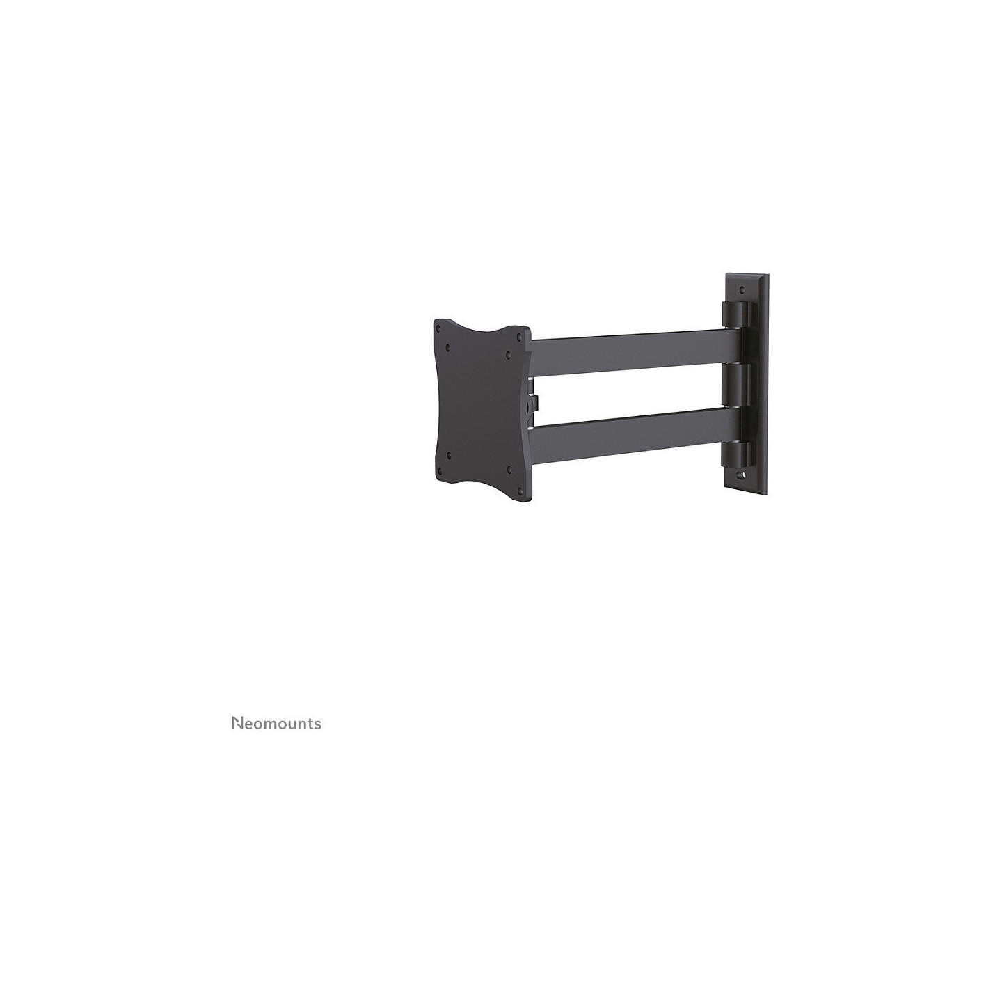 Wandhalterung mit zwei Drehpunkten für Flachbildschirme bis 27' (69 cm) 15KG FPMA-W820BLACK Neomounts