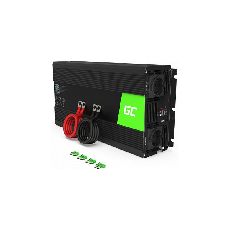 Green Cell KFZ Spannungswandler Power Inverter 24V to 230V 3000 6000W Black — Buy in Cyprus with Fast Delivery