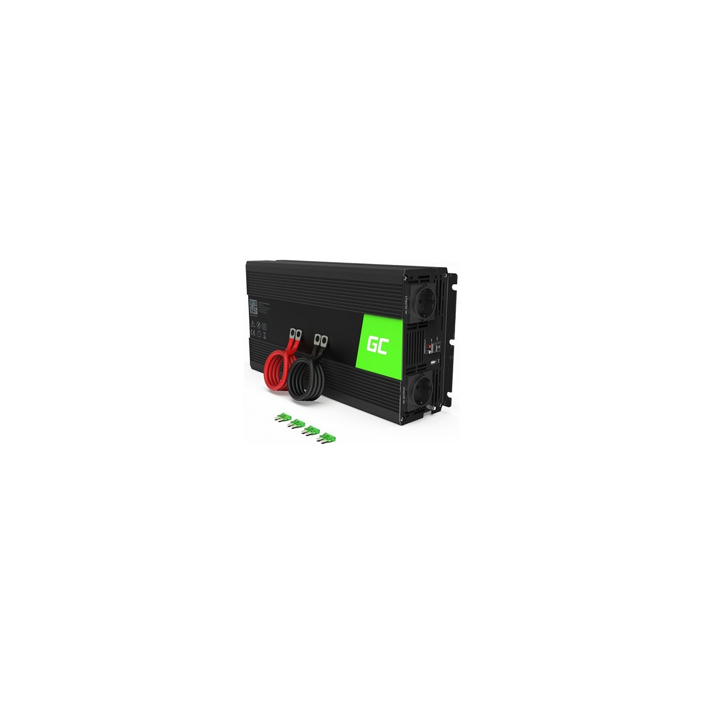 Green Cell KFZ Spannungswandler Power Inverter 24V to 230V 3000 6000W Black — Buy in Cyprus with Fast Delivery