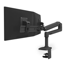 LX DESK DUAL DIRECT ARM 25IN MIS-D 10Y W MATTE BLACK — Buy in Cyprus with Fast Delivery