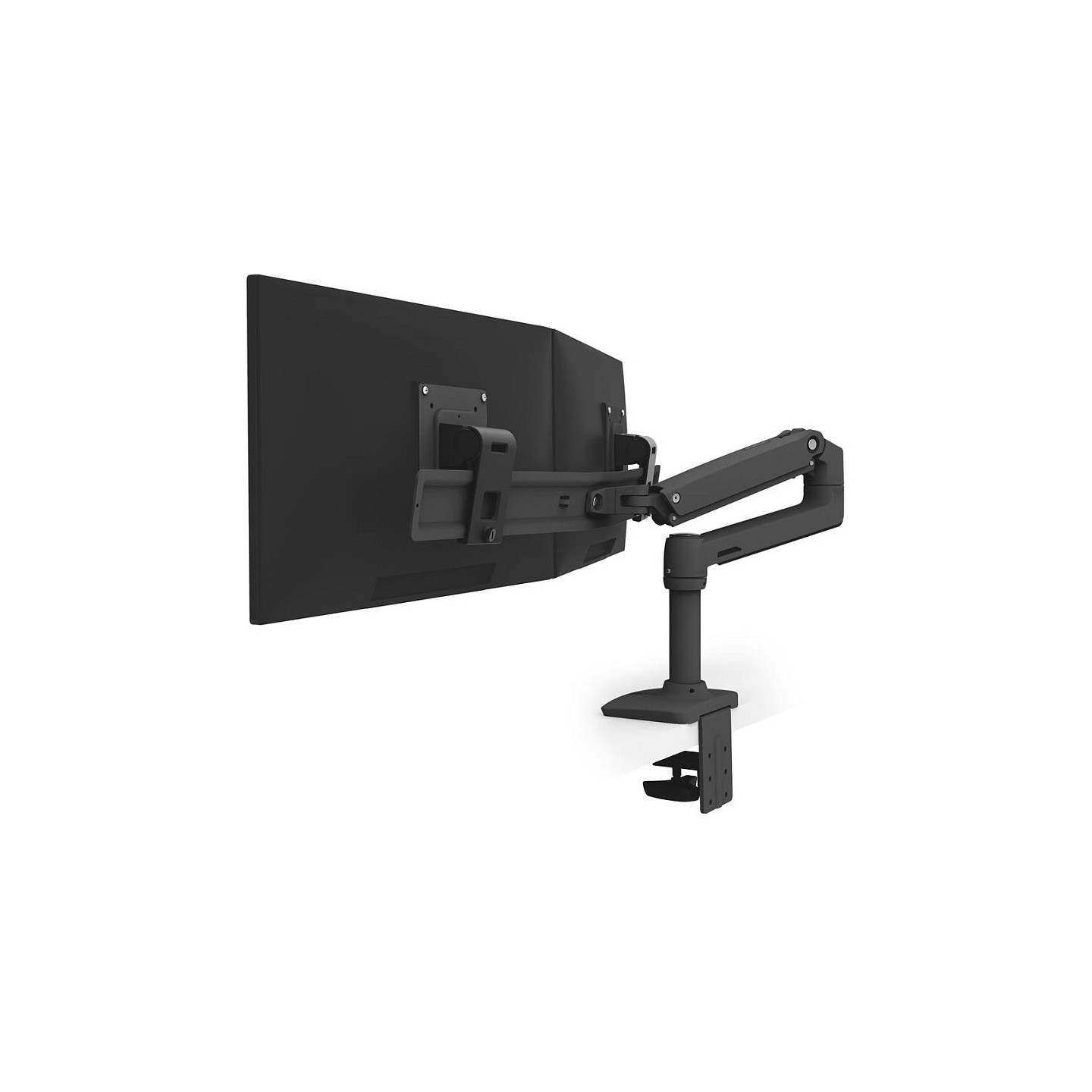 LX DESK DUAL DIRECT ARM 25IN MIS-D 10Y W MATTE BLACK — Buy in Cyprus with Fast Delivery