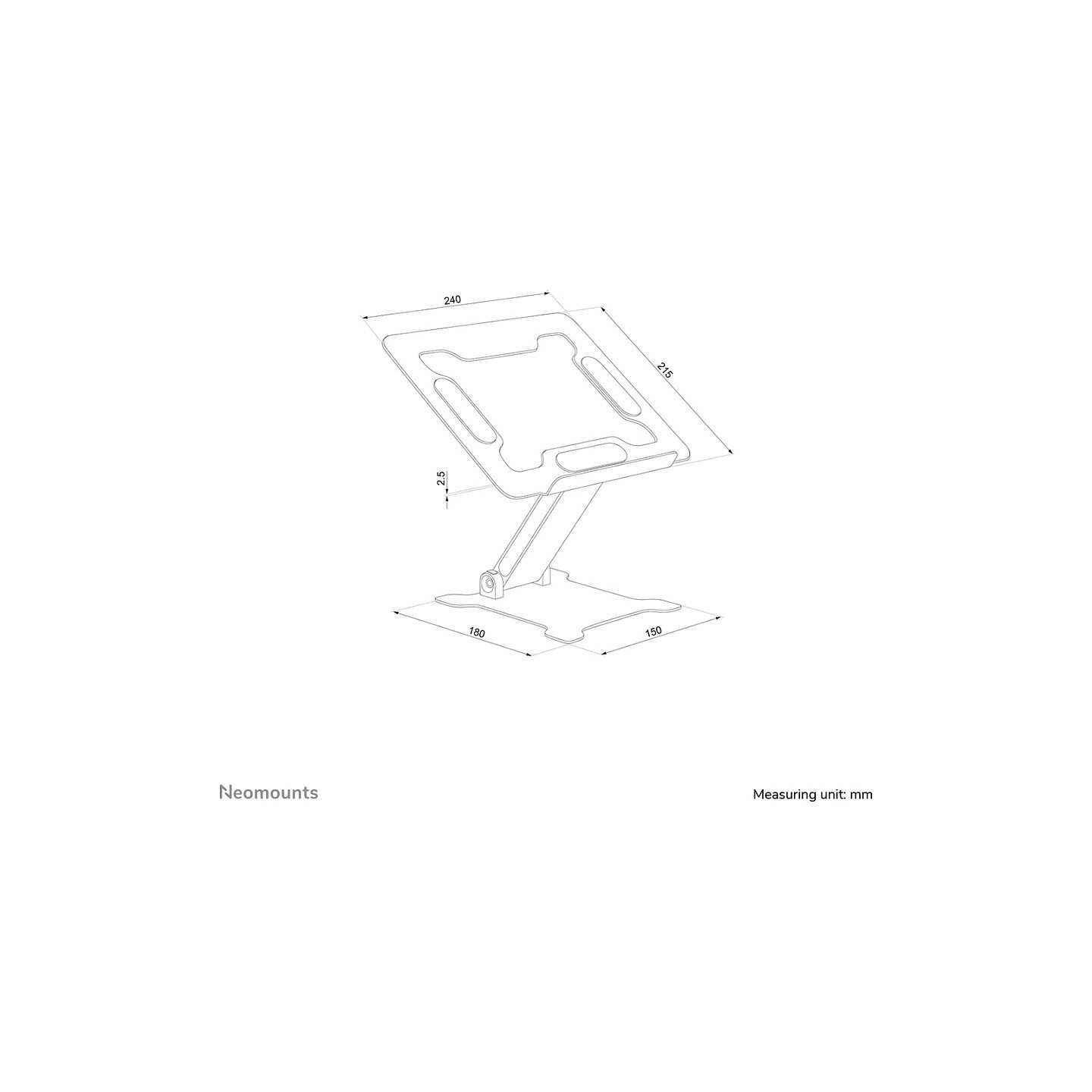 Neomounts faltbarer Laptop-Ständer DS20-740BL1 11'-15' 5KG Black — Buy in Cyprus with Fast Delivery