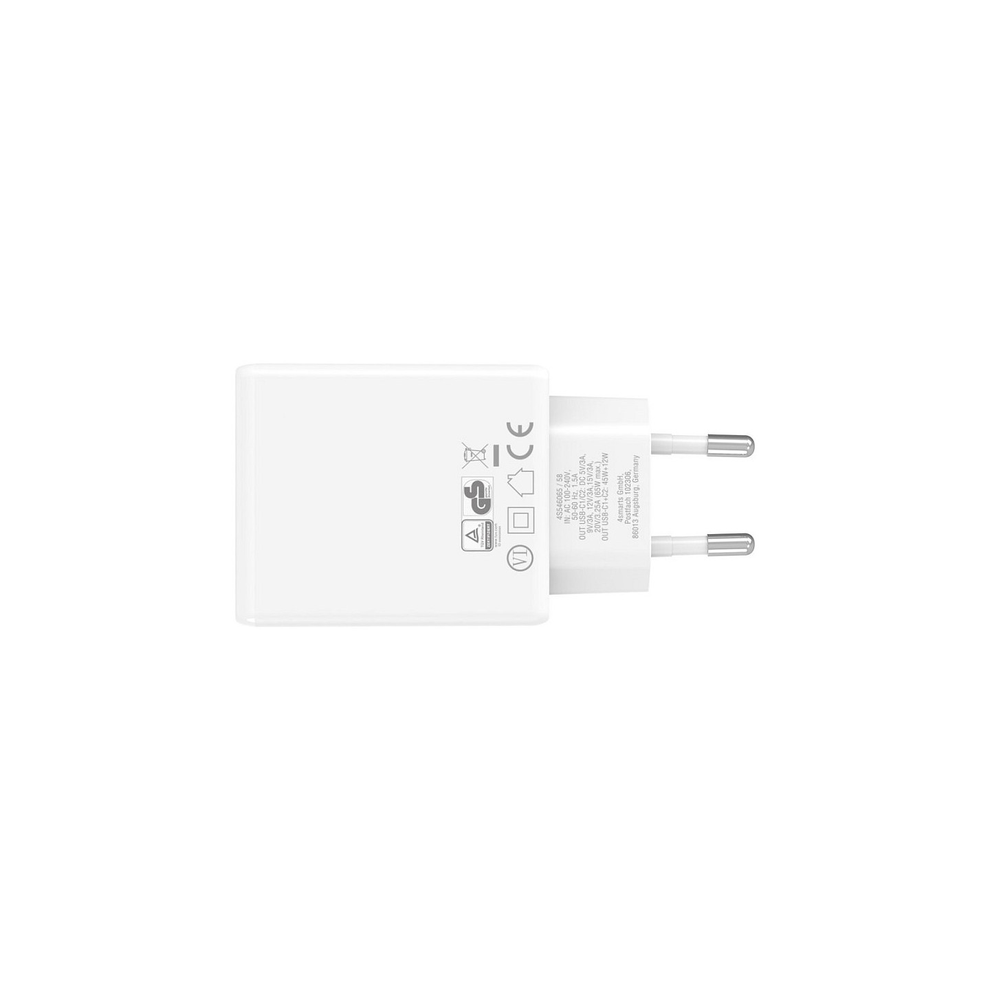 4smarts Netzladegert PDPlug Slim Dual 65W GaN 2C. wei — Buy in Cyprus with Fast Delivery