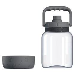 Asobu - The Barkley Dog Bowl - Tritanflasche 1.5 Liter mit Hundenapf grau — Buy in Cyprus with Fast Delivery