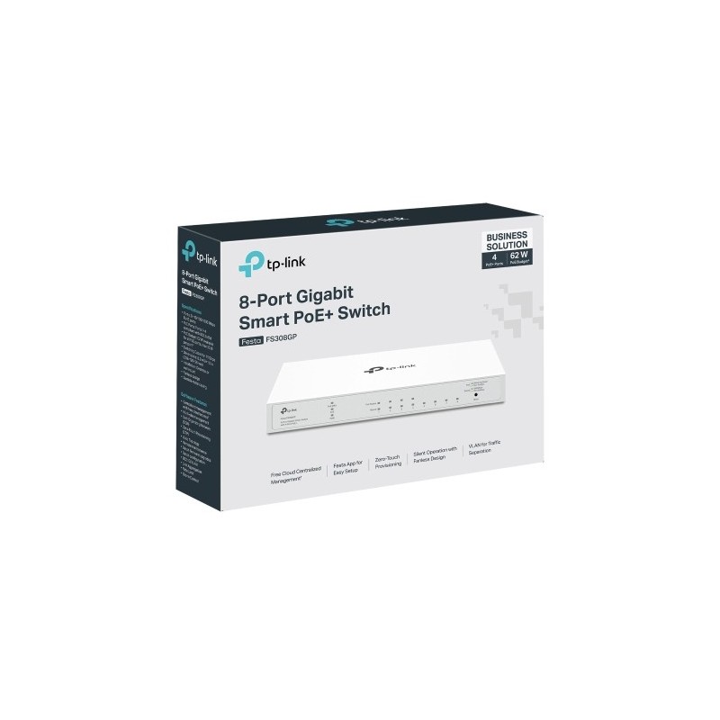 Buy TP-Link FESTA FS308GP - 8-Port Gigabit PoE+ Managed Switch - White, 2 SFP, R... in Cyprus, Nicosia, Limassol, Larnaka, Pafos