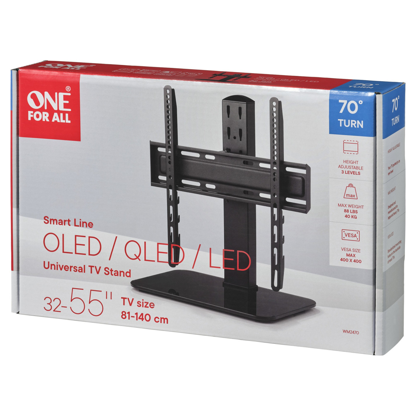 One for all Smart TV-Tischständer Ultra Slim Line WM 2470 (schwarz) — Buy in Cyprus with Fast Delivery