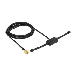 Delock ISM 433 MHz Antenne SMA Stecker 3 dBi omnidirektional starr schwarz Klebemontage — Buy in Cyprus with Fast Delivery