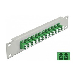 Delock 10? LWL Patchpanel 12 Port LC Duplex grün 1 HE grau — Buy in Cyprus with Fast Delivery