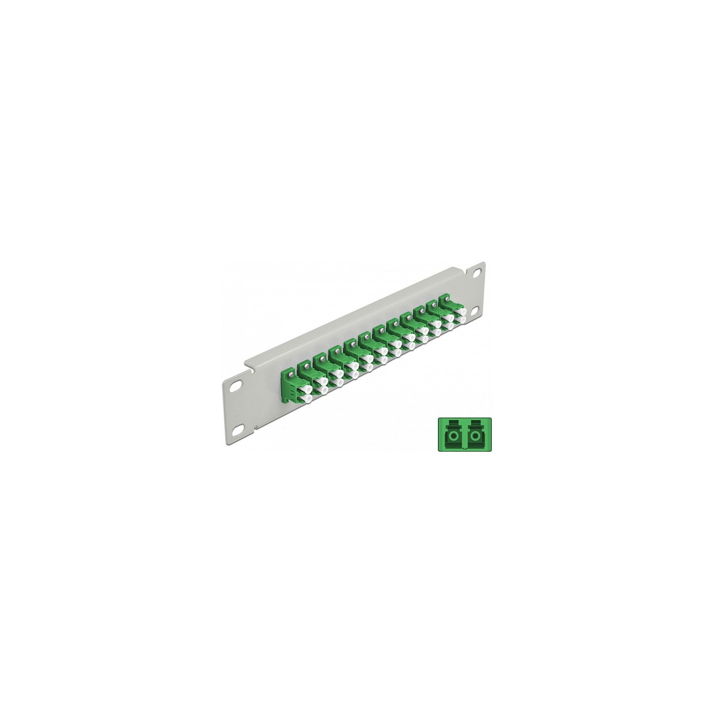 Delock 10? LWL Patchpanel 12 Port LC Duplex grün 1 HE grau — Buy in Cyprus with Fast Delivery