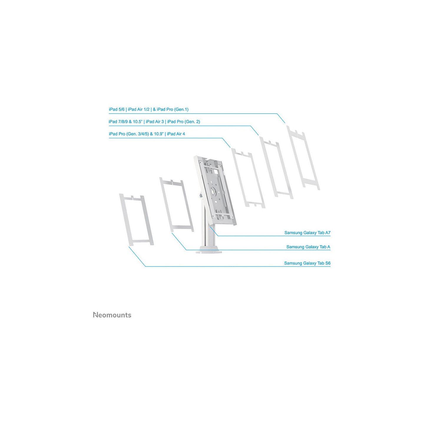 drehbare Tablet-Tischhalterung für 9.7-11'' Tablets DS15-640WH1 Neomounts White — Buy in Cyprus with Fast Delivery