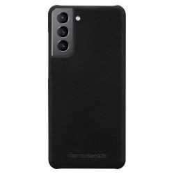 dbramante1928 Lynge - Flip-Hlle fr Mobiltelefon - genarbtes Leder - Schwarz - fr Samsung Galaxy S21+ 5G