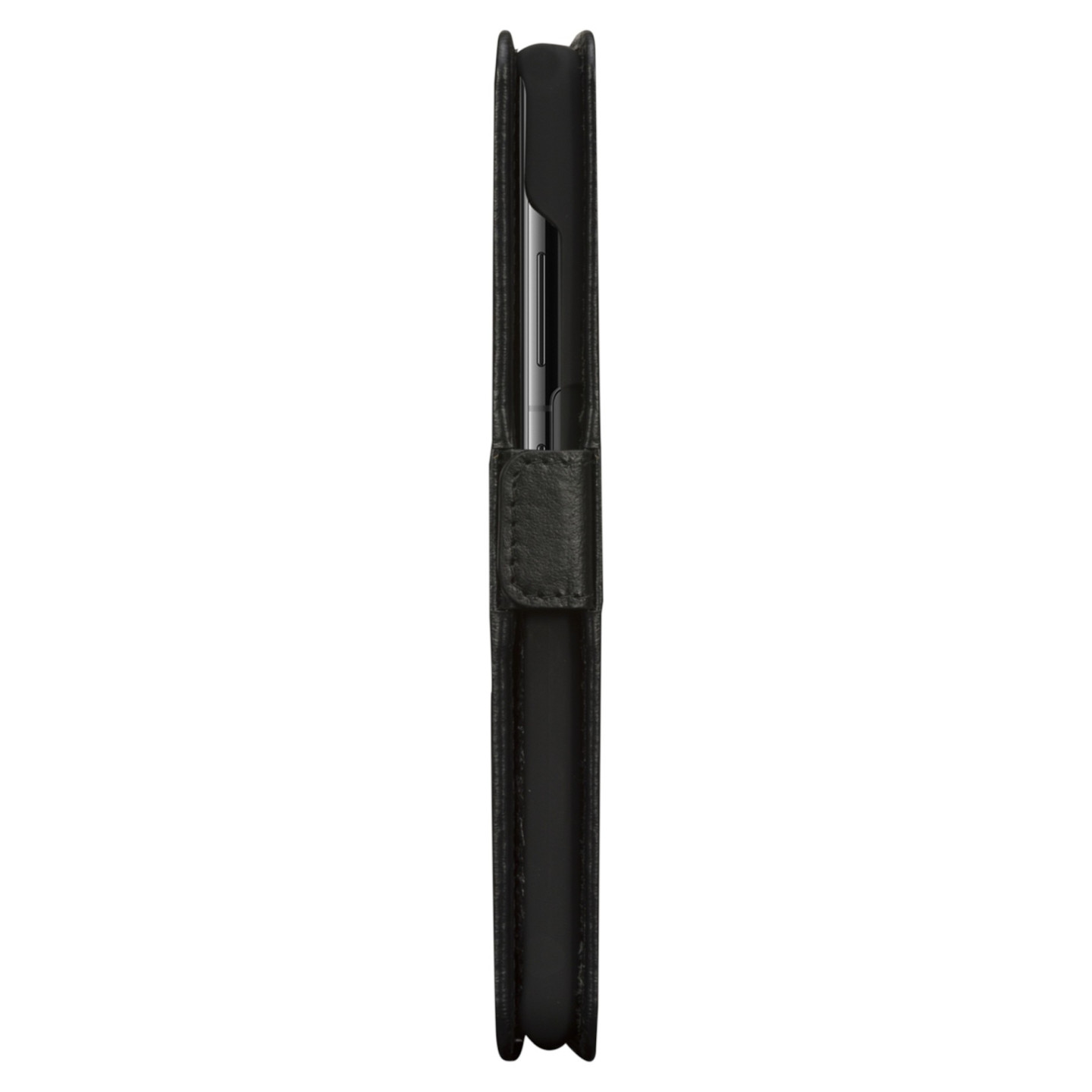 dbramante1928 Lynge - Flip-Hlle fr Mobiltelefon - genarbtes Leder - Schwarz - fr Samsung Galaxy S21+ 5G