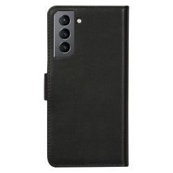 dbramante1928 Lynge - Flip-Hlle fr Mobiltelefon - genarbtes Leder - Schwarz - fr Samsung Galaxy S21+ 5G