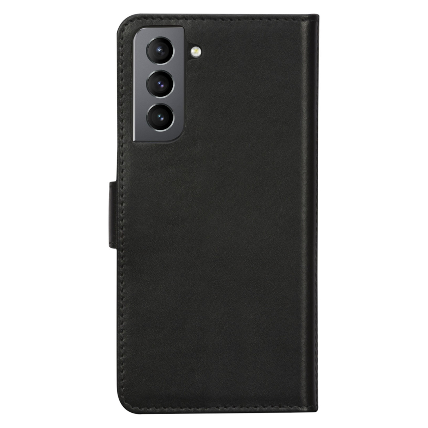 dbramante1928 Lynge - Flip-Hlle fr Mobiltelefon - genarbtes Leder - Schwarz - fr Samsung Galaxy S21+ 5G
