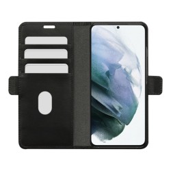 dbramante1928 Lynge - Flip-Hlle fr Mobiltelefon - genarbtes Leder - Schwarz - fr Samsung Galaxy S21+ 5G