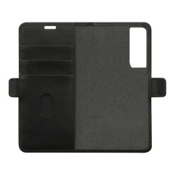 dbramante1928 Lynge - Flip-Hlle fr Mobiltelefon - genarbtes Leder - Schwarz - fr Samsung Galaxy S21+ 5G