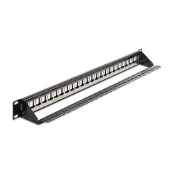 Patchpanel Delock 1HE 24 Keystone Ports — Buy in Cyprus with Fast Delivery
