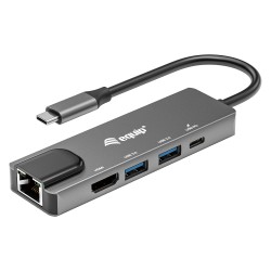 Equip Dock USB-C- to HDMI.2xUSB3.0.GbE.100WPD 25cm si — Buy in Cyprus with Fast Delivery