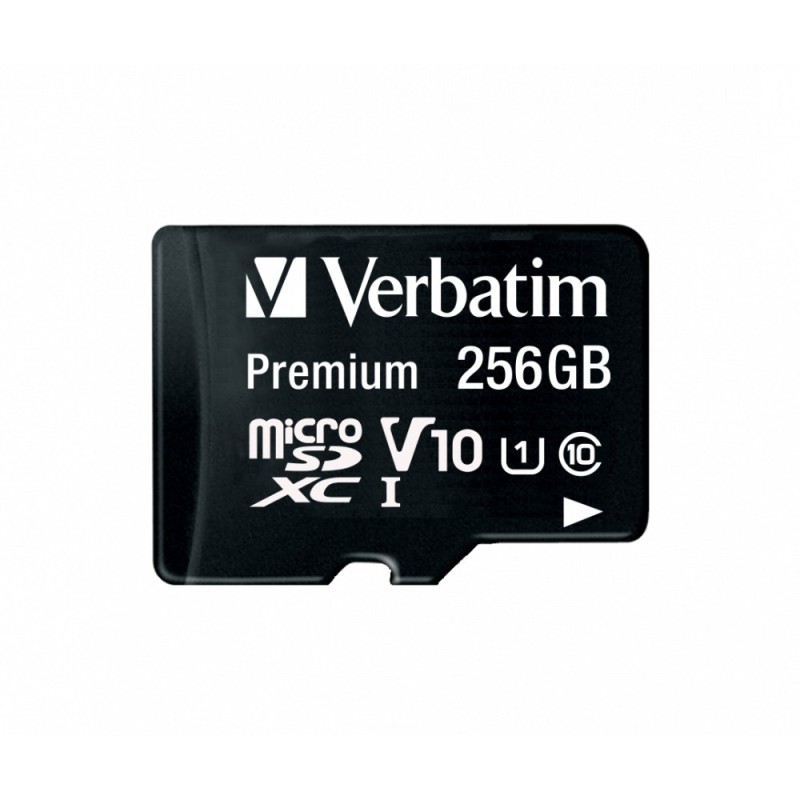 Buy Verbatim Premium microSDXC 256GB - Class 10 UHS-I (U1), 90MB/s Read 10MB/s W... in Cyprus, Nicosia, Limassol, Larnaka, Pafos