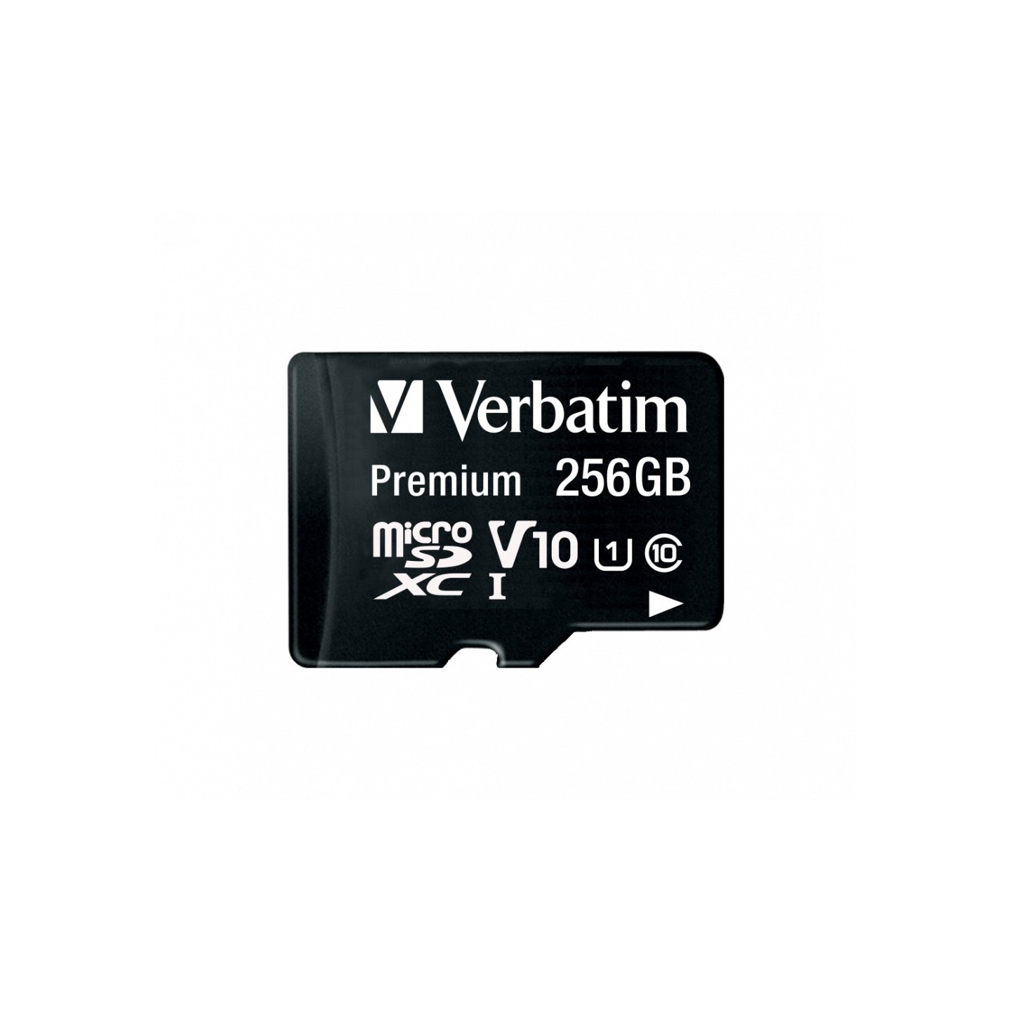 Verbatim Premium microSDXC 256GB - Class 10 UHS-I (U1), 90MB/s Read 10MB/s Write, Black (SD Adapter Included)