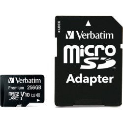 Buy Verbatim Premium microSDXC 256GB - Class 10 UHS-I (U1), 90MB/s Read 10MB/s W... in Cyprus, Nicosia, Limassol, Larnaka, Pafos