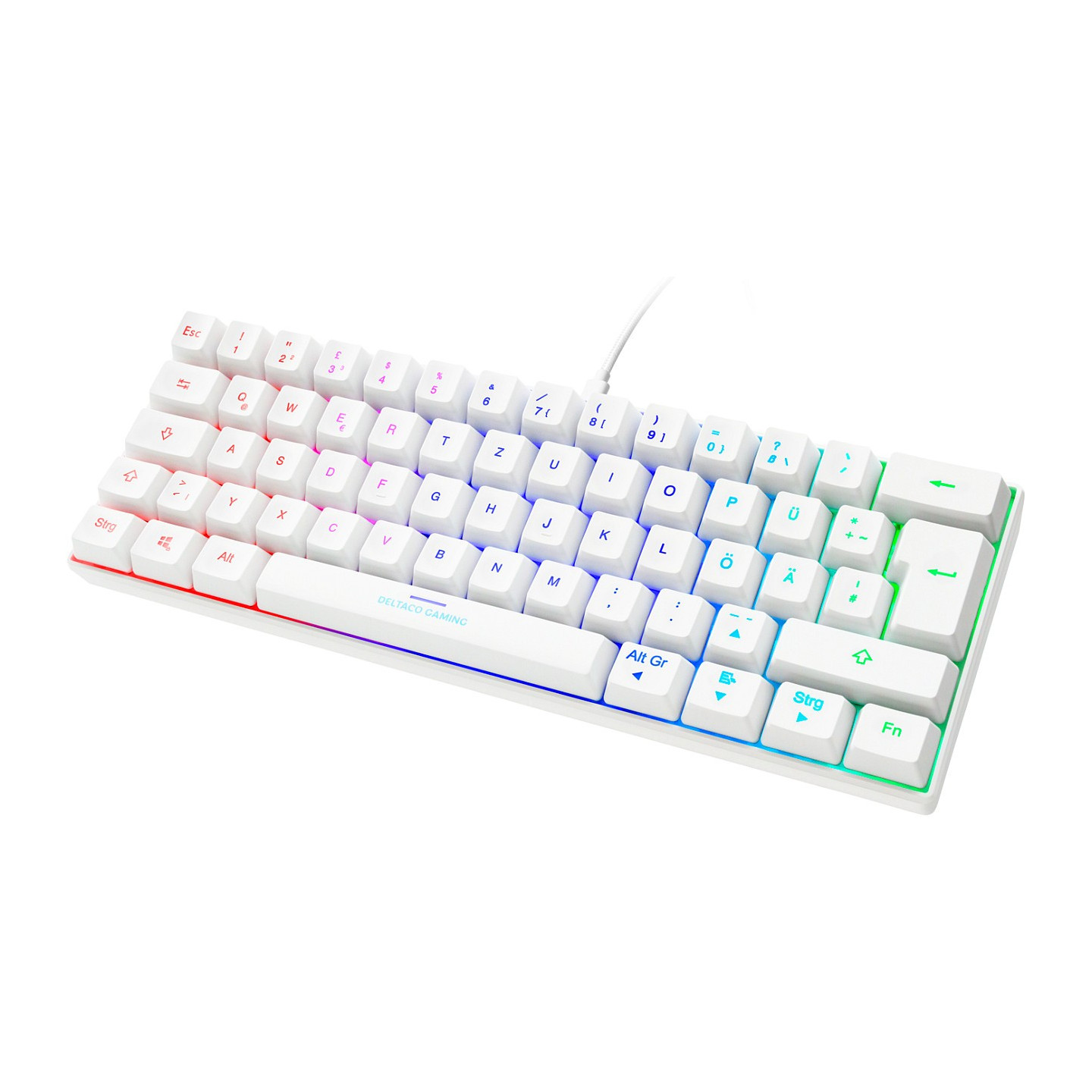 Deltaco Gaming Tastatur USB. RGB. weiß — Buy in Cyprus with Fast Delivery