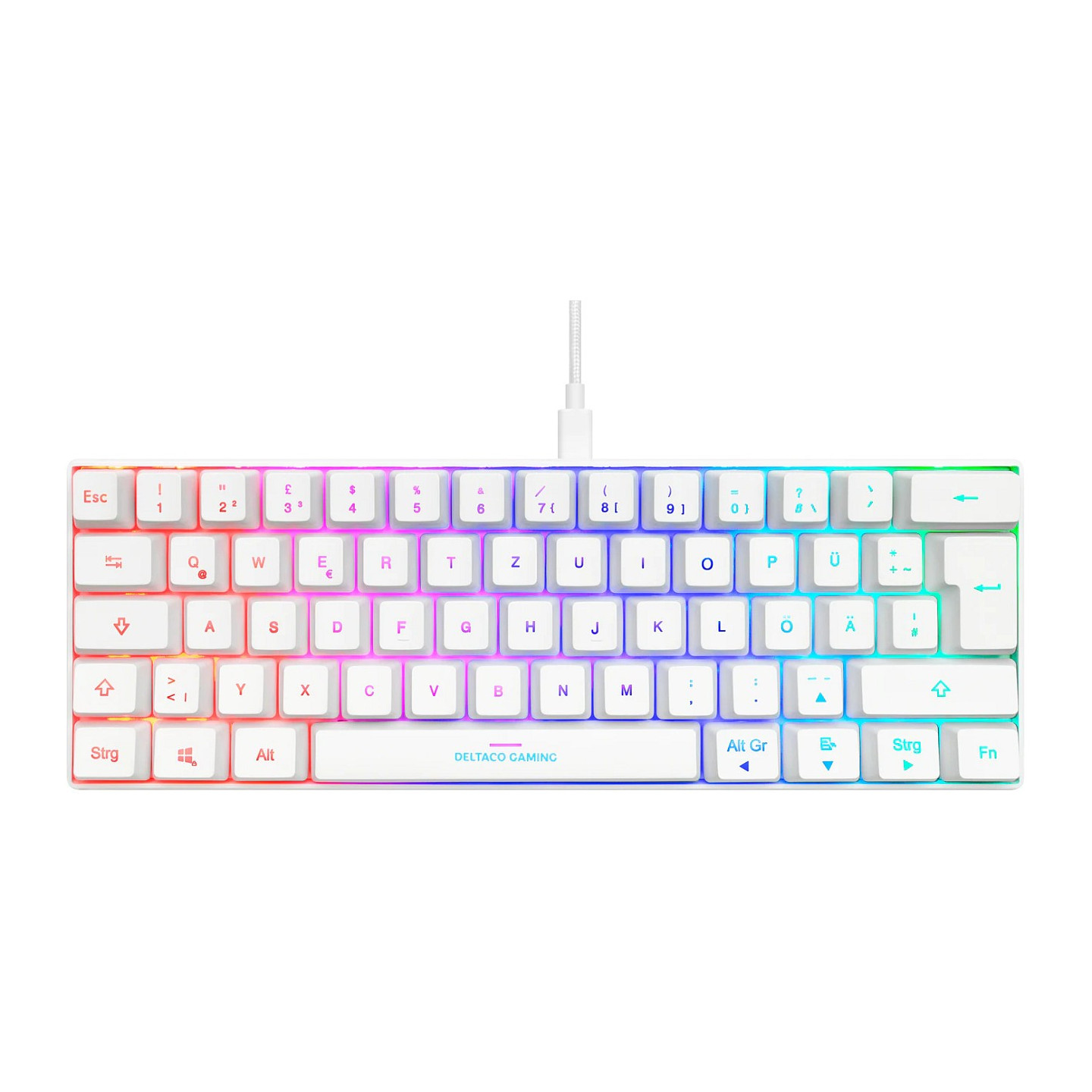 Deltaco Gaming Tastatur USB. RGB. weiß — Buy in Cyprus with Fast Delivery