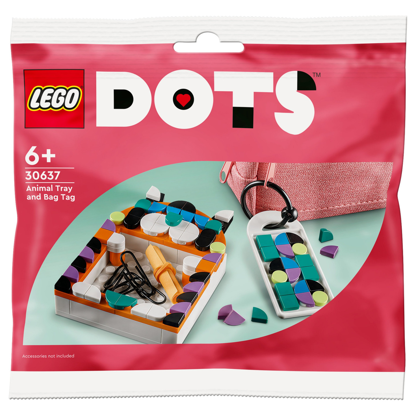 LEGO Dots Polybag-Tier-Ablageschale PolybagTierAblageschale & Taschenanhänger(30637) — Buy in Cyprus with Fast Delivery