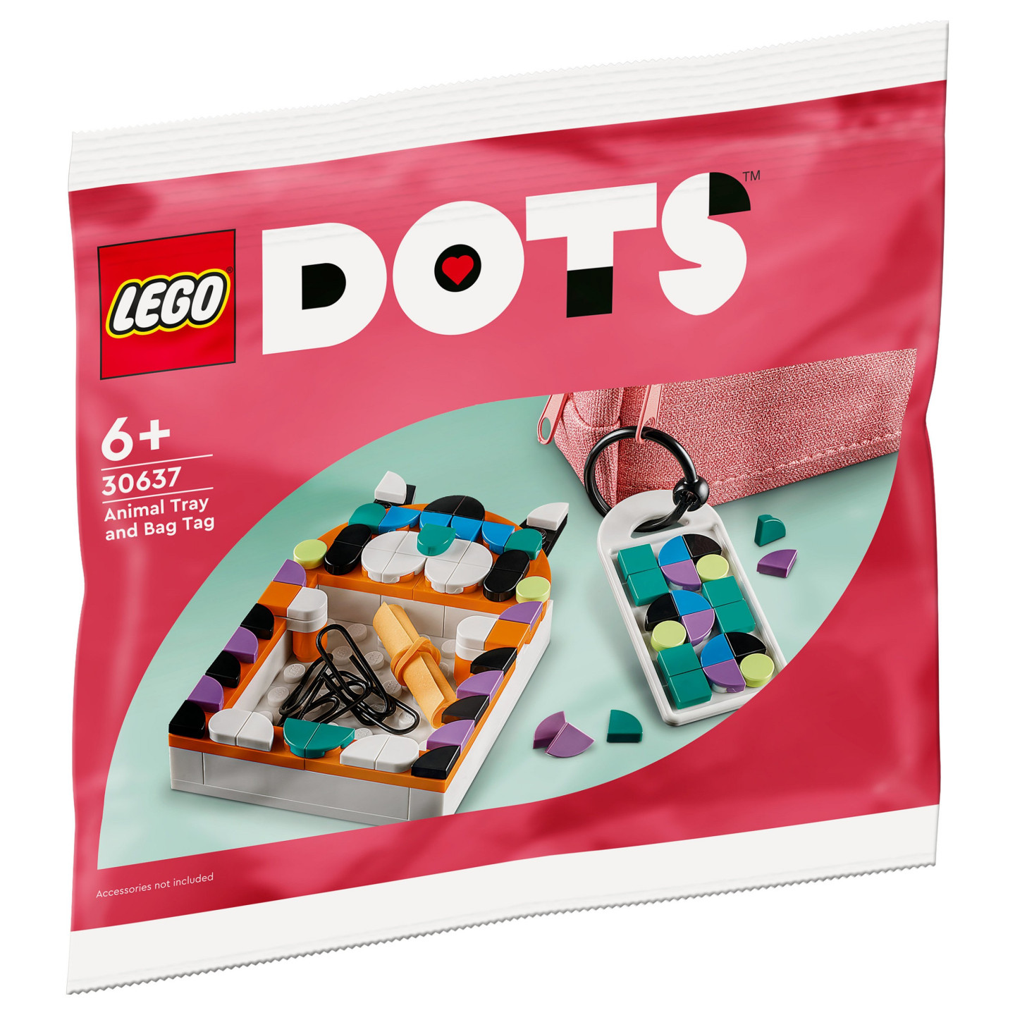 LEGO Dots Polybag-Tier-Ablageschale PolybagTierAblageschale & Taschenanhänger(30637) — Buy in Cyprus with Fast Delivery