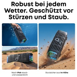 ANKER Soundcore Boom 3i black robuster Outdoor Bluetooth Lautsprecher IP68 50W BassUp 16h Spielzeit Lichtshow TWS-Stereo