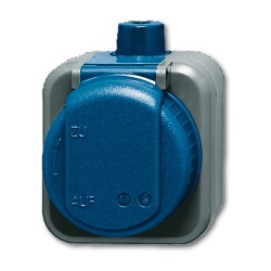 BUSCH JAEGER BJ 2300EWDI Steckdose m.Klappdeckel wasserdicht Busch-Duro 2000 WDI IP66 — Buy in Cyprus with Fast Delivery