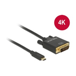 USB C to DVI 24+1 Stecker DP-Alt Mode 4K 30 Hz 3 m schwarz Delock — Buy in Cyprus with Fast Delivery