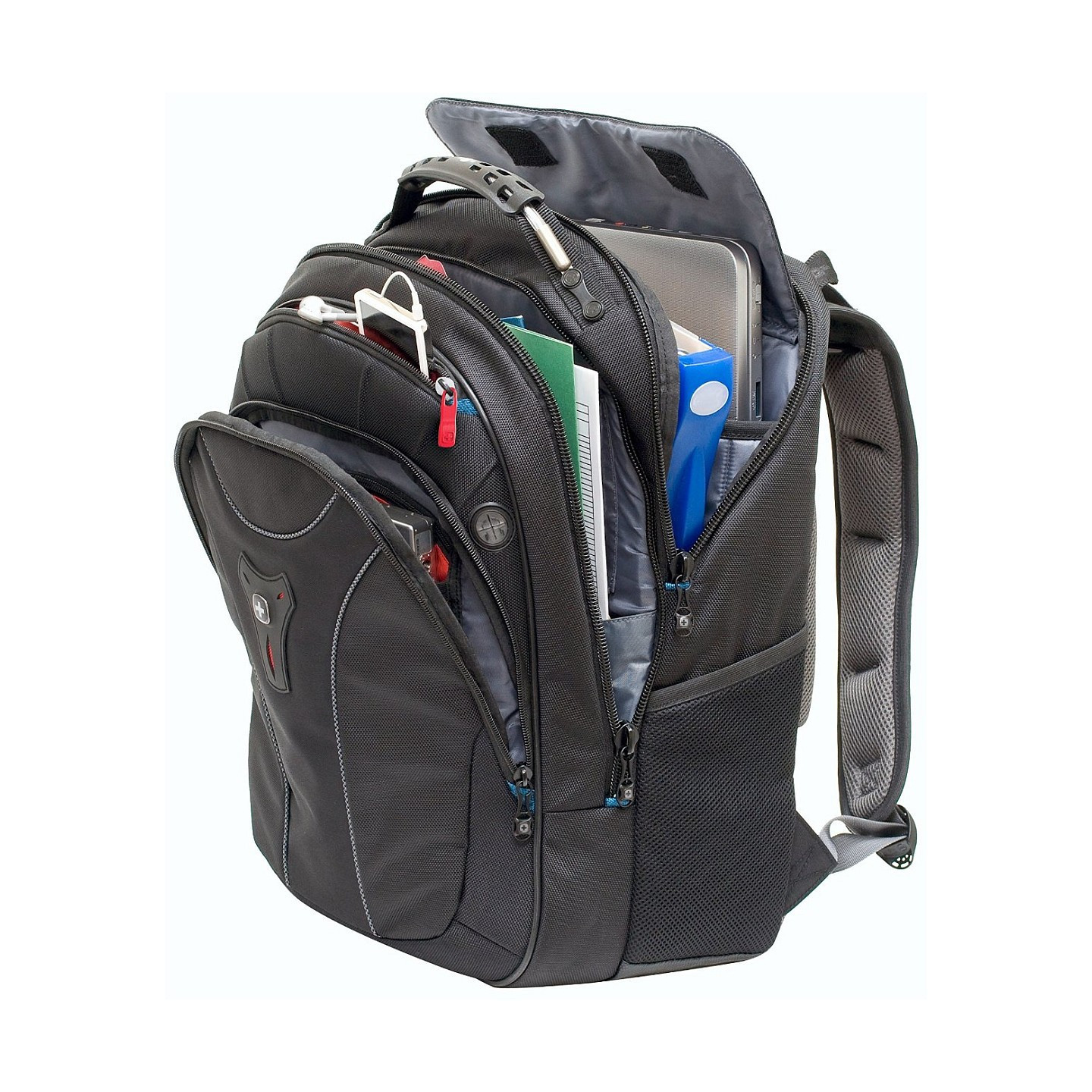WENGER Carbon Notebook Rucksack fuer 15.6 bis 43.9cm 15.6 bis 17.3Zoll Tablet. Laptop schwarz