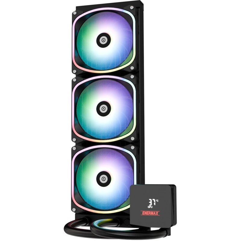 Buy Enermax Aquafusion II 360mm AIO Liquid CPU Cooler - ARGB, Black, 3x120mm Fans in Cyprus, Nicosia, Limassol, Larnaka, Pafos
