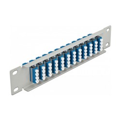 Delock 10? LWL Patchpanel 12 Port LC Quad blau 1 HE grau — Buy in Cyprus with Fast Delivery